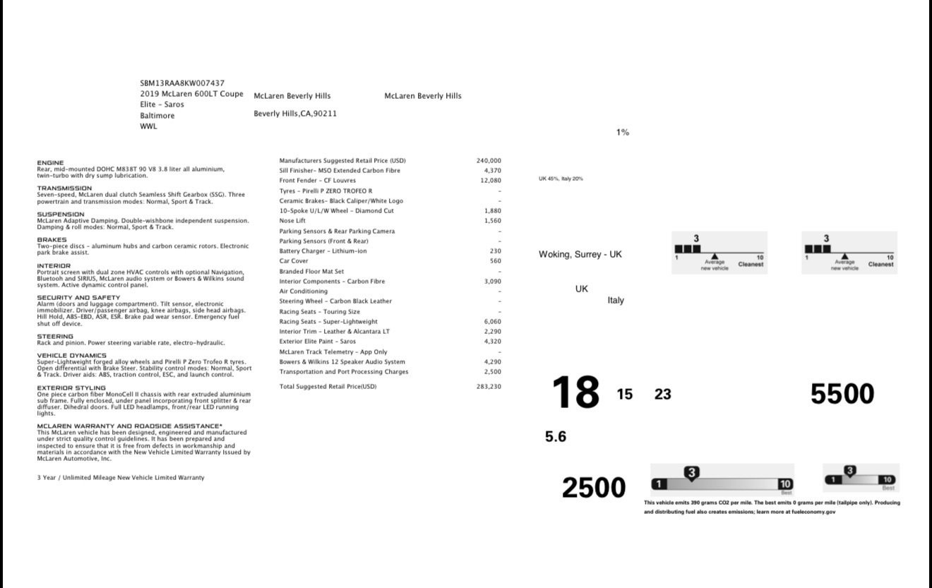 Used 2019 McLaren 600LT image 72