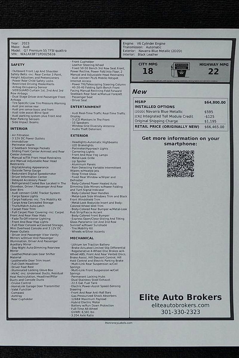 Used 2023 Audi Q7 3.0T Premium image 56