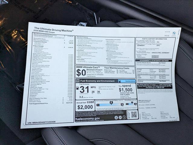 Used 2026 BMW 430i Coupe w/ M Sport Package RWD image 18