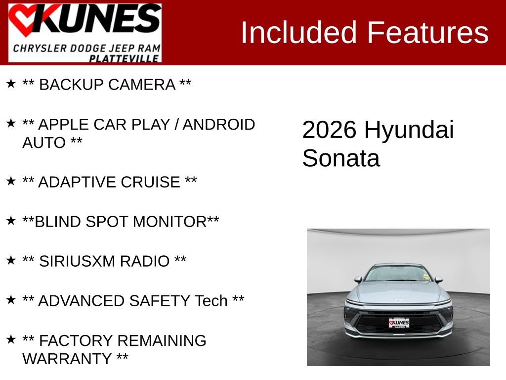 Used 2026 Hyundai Sonata Blue FWD image 2