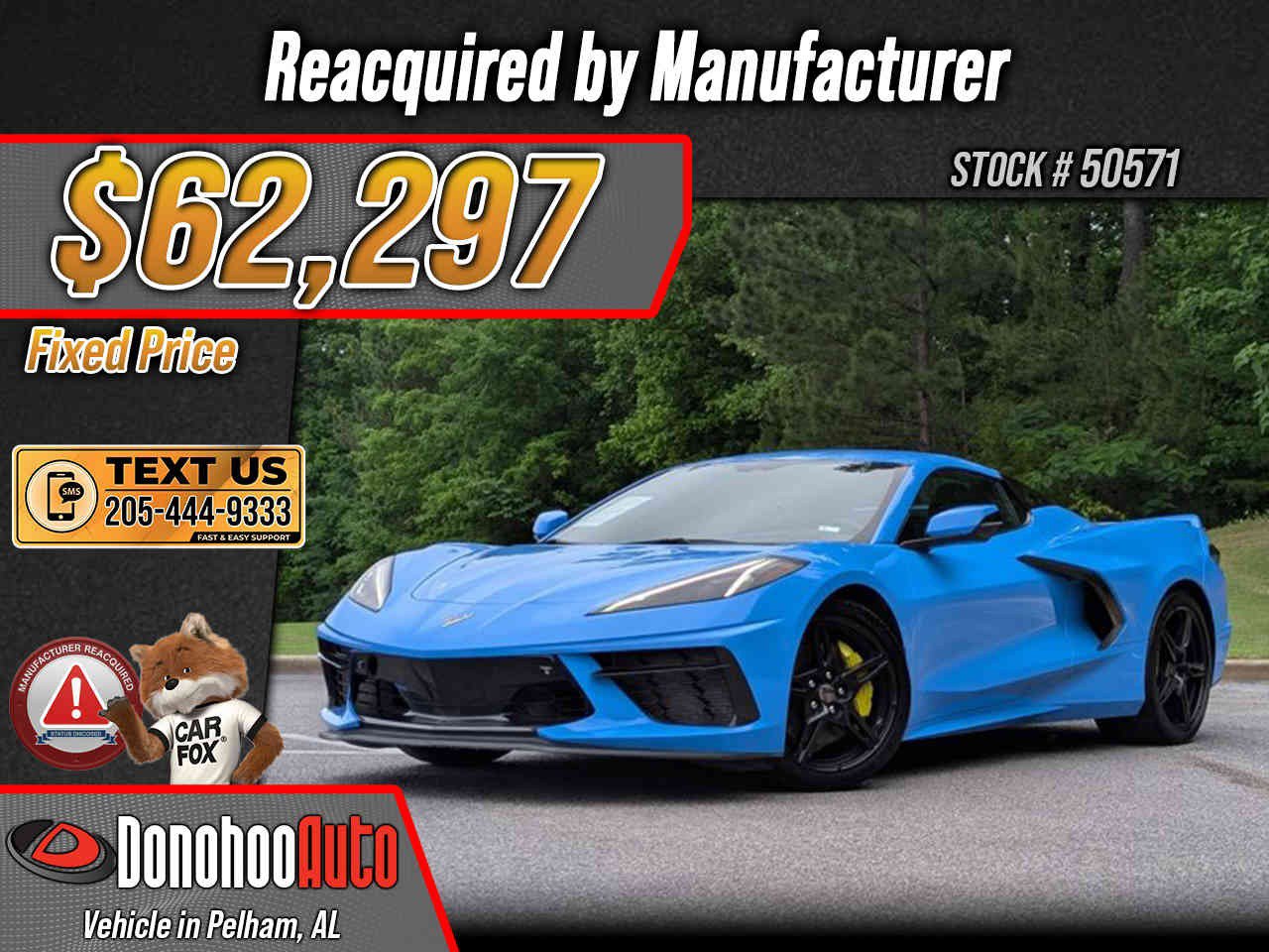Used 2022 Chevrolet Corvette Stingray Preferred Conv w/ Z51 Performance Package RWD image 1