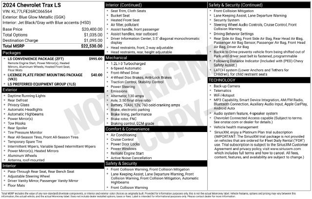 Certified 2024 Chevrolet Trax LS w/ LS Convenience Package FWD image 34