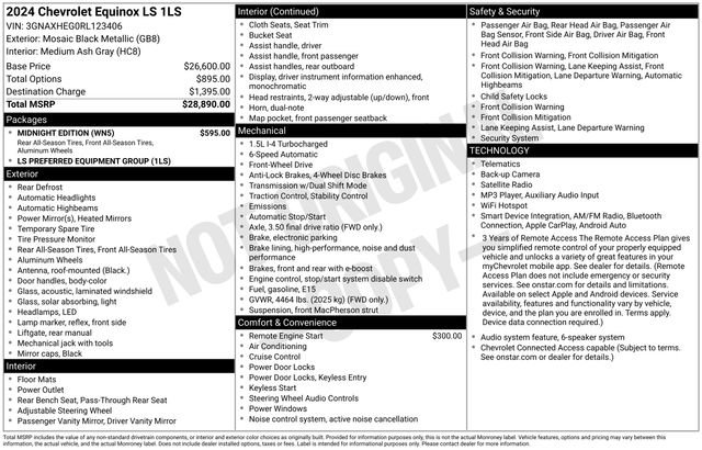 Used 2024 Chevrolet Equinox LS w/ Midnight Edition FWD image 12