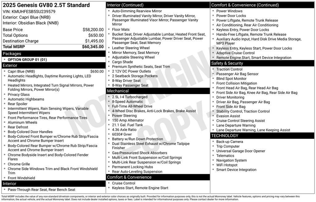 Certified 2025 Genesis GV80 2.5T Standard image 15