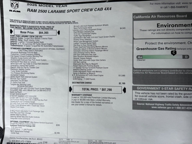 New 2026 RAM 2500 Laramie image 39