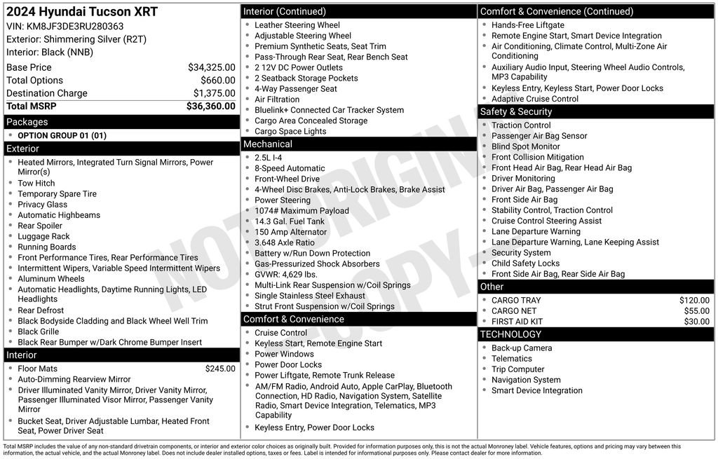 Certified 2024 Hyundai Tucson XRT FWD image 30