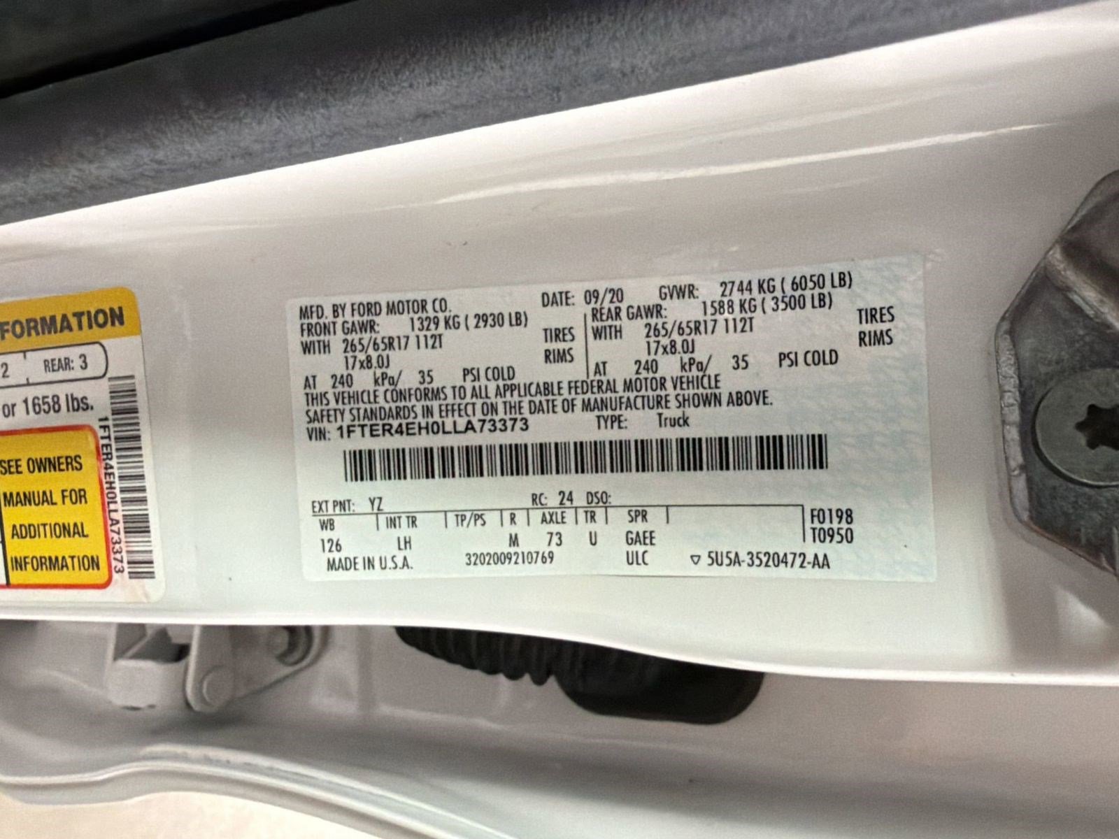 Used 2020 Ford Ranger XLT w/ Equipment Group 301A Mid image 18