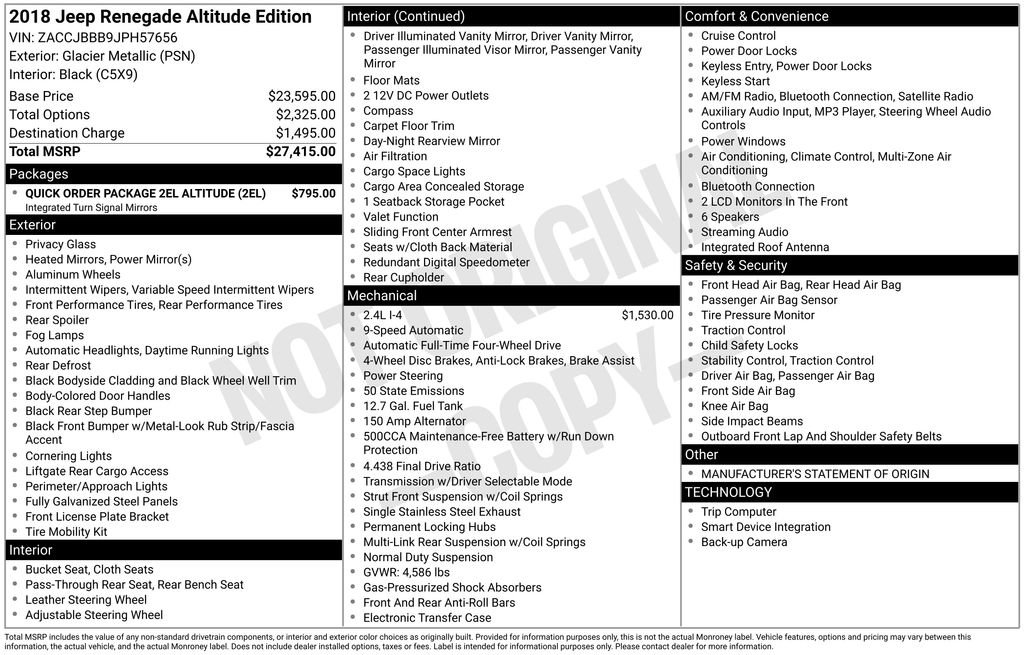 Used 2018 Jeep Renegade Altitude image 35