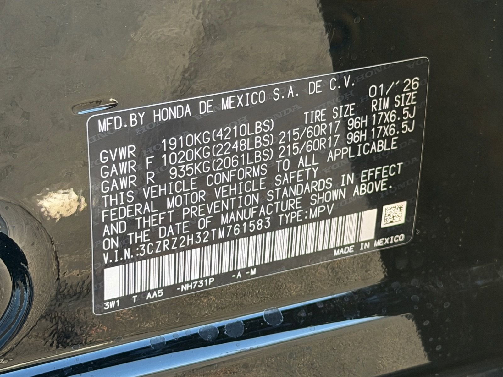 New 2026 Honda HR-V LX image 22