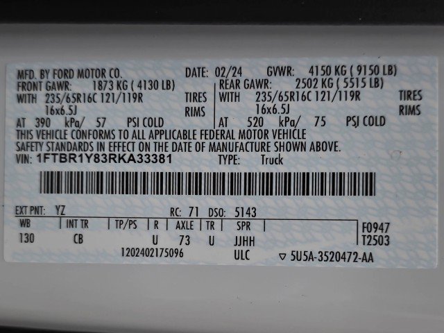 Used 2024 Ford Transit 250 Low Roof w/ Exterior Upgrade Package RWD image 34