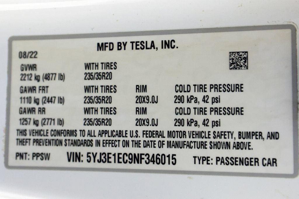 Used 2022 Tesla Model 3 Performance AWD/4WD image 42