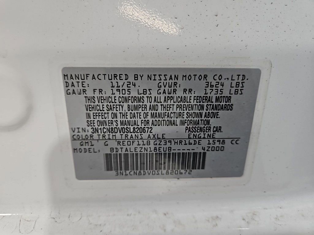 New 2025 Nissan Versa S w/ Trunk Package image 29