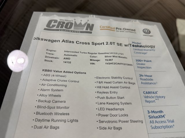 Certified 2026 Volkswagen Atlas Cross Sport SE AWD/4WD image 39