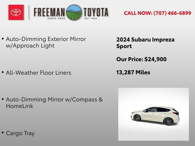 Used 2024 Subaru Impreza 2.0i Sport w/ Popular Package #1 image 10