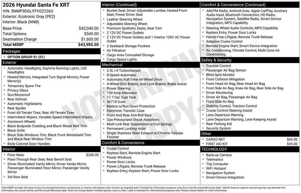 New 2026 Hyundai Santa Fe XRT AWD/4WD image 25