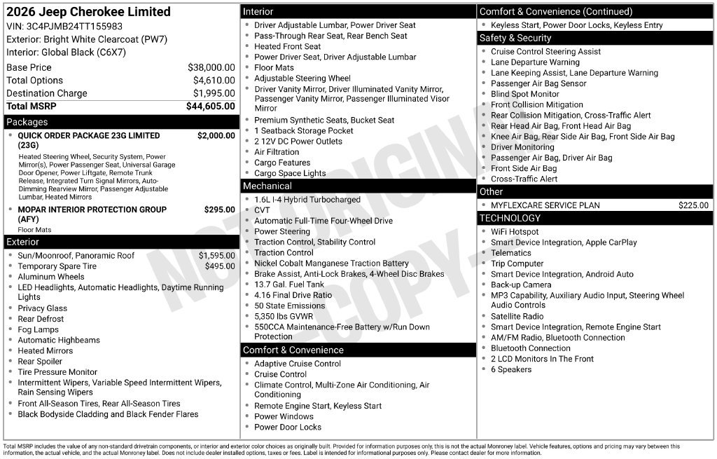 Used 2026 Jeep Cherokee Limited AWD/4WD image 22