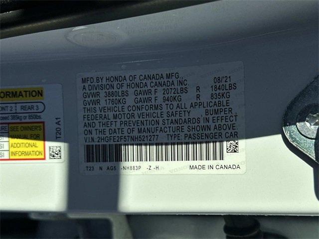 Used 2022 Honda Civic Sport image 30