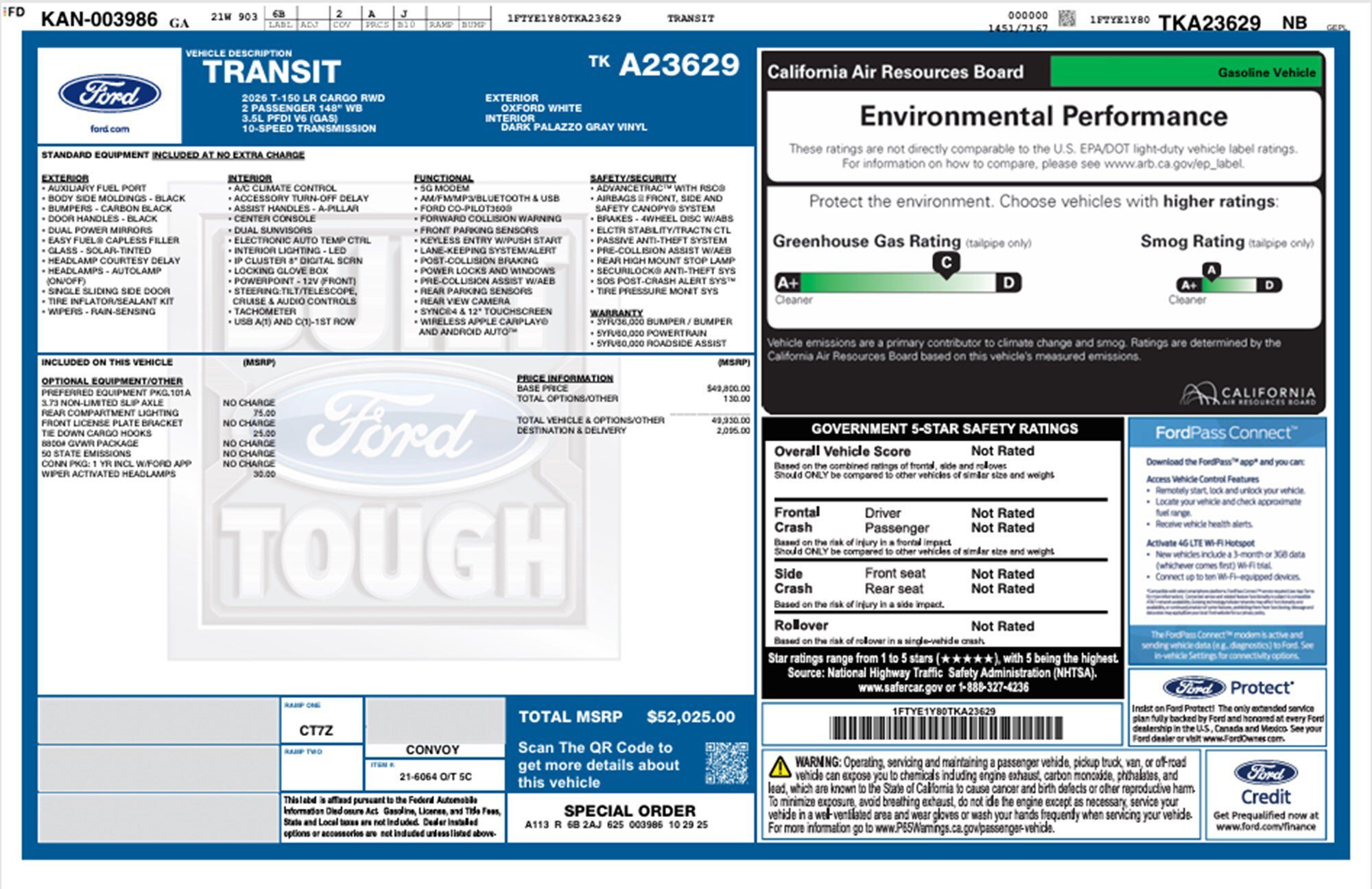 New 2026 Ford Transit 150 Low Roof RWD image 13