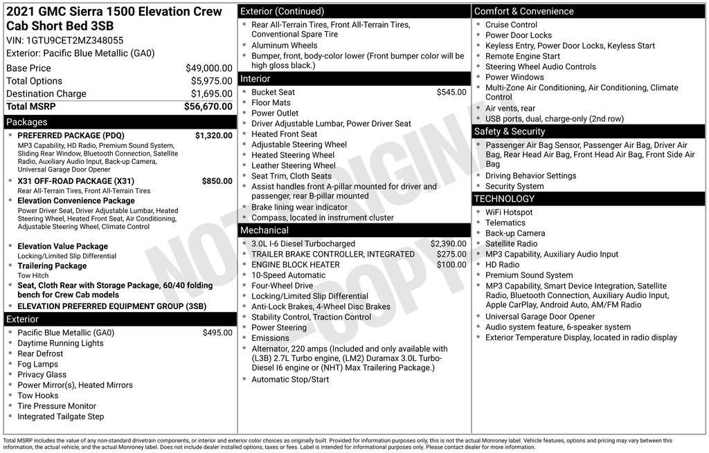 Used 2021 GMC Sierra 1500 Elevation w/ Preferred Package AWD/4WD image 5