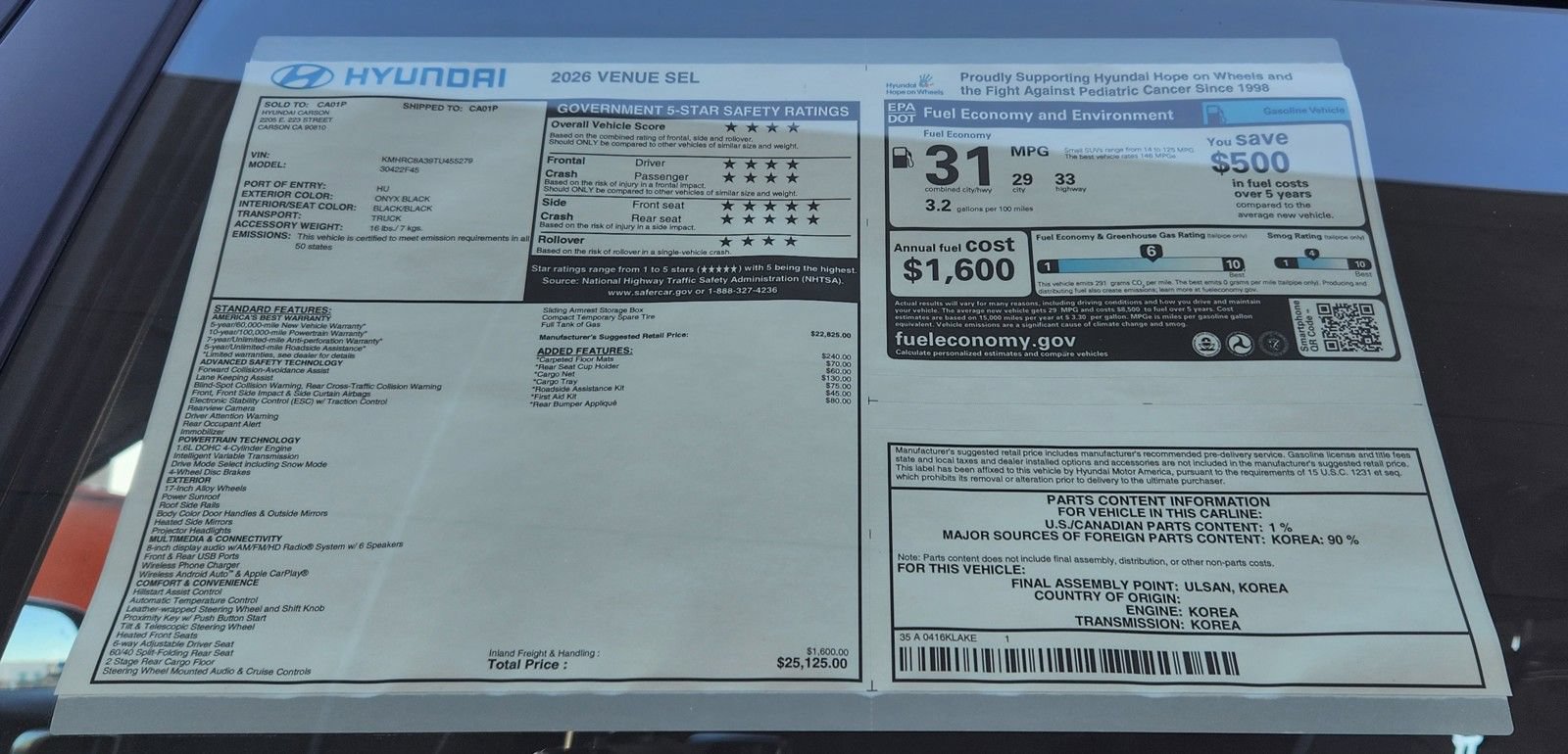 New 2026 Hyundai Venue SEL FWD image 31