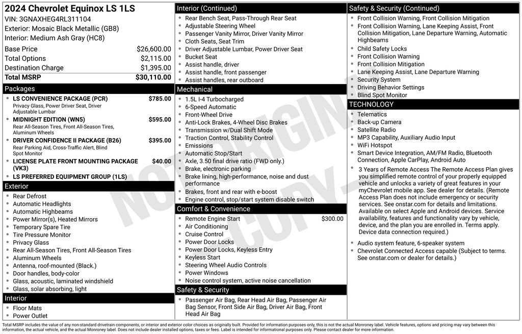 Used 2024 Chevrolet Equinox LS w/ LS Convenience Package