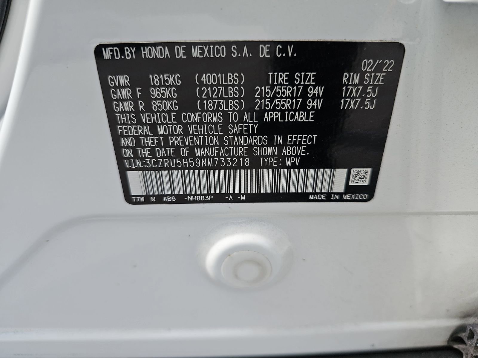 Used 2022 Honda HR-V EX image 11