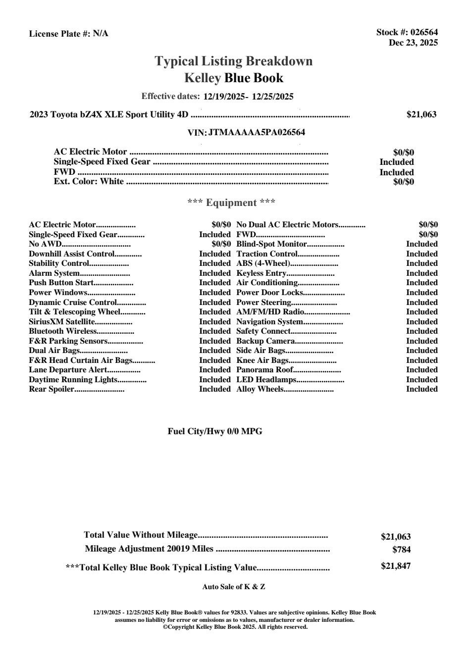 Used 2023 Toyota bZ4X XLE image 6