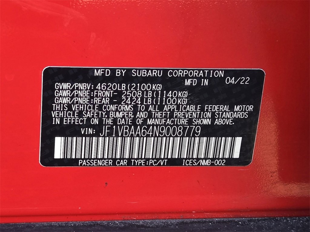 Used 2022 Subaru WRX image 17