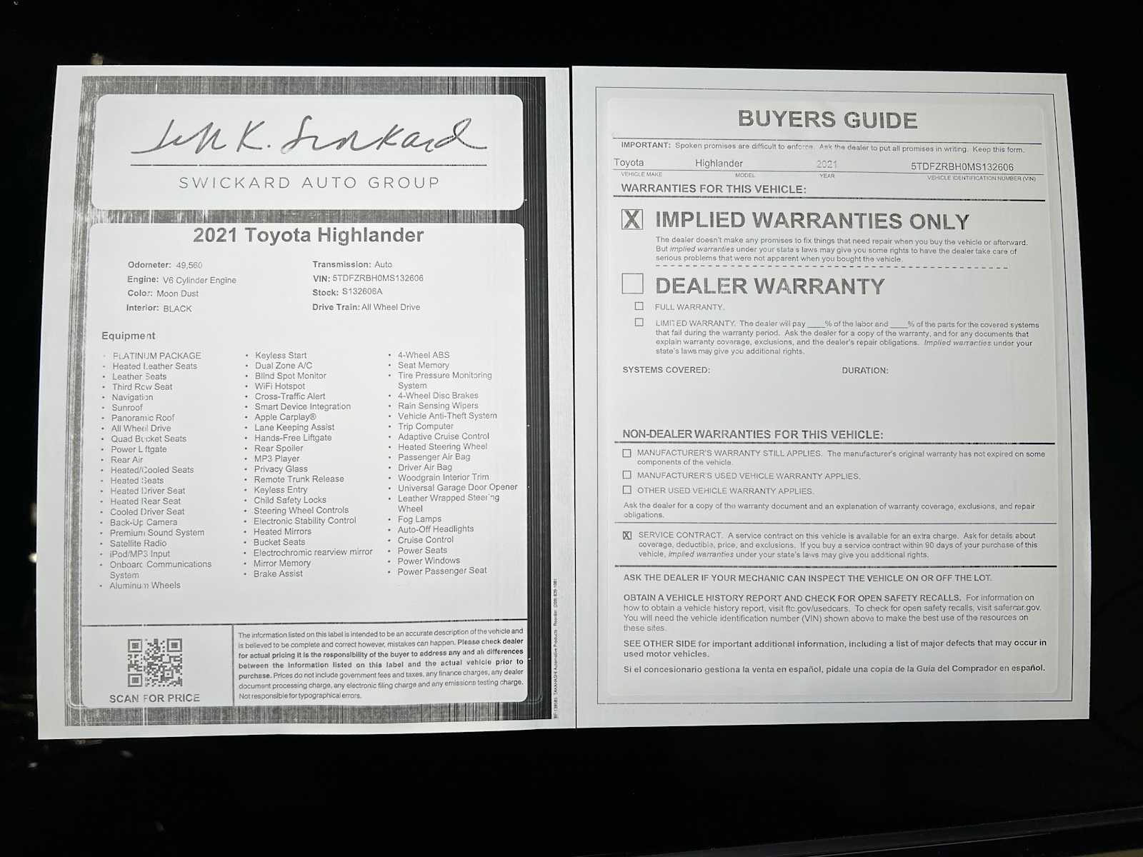 Used 2021 Toyota Highlander Platinum image 39