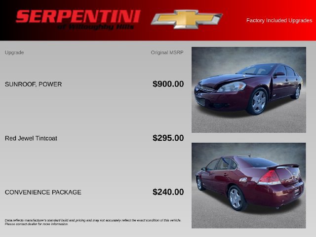 Used 2008 Chevrolet Impala SS w/ Convenience Package FWD image 4