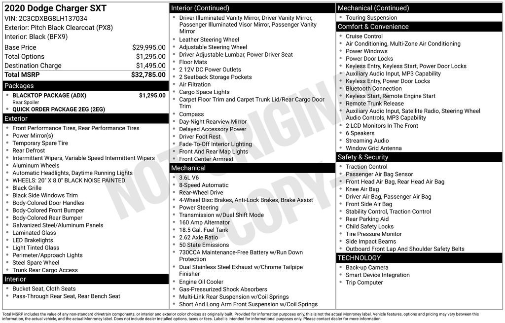 Used 2020 Dodge Charger SXT w/ Blacktop Package image 15