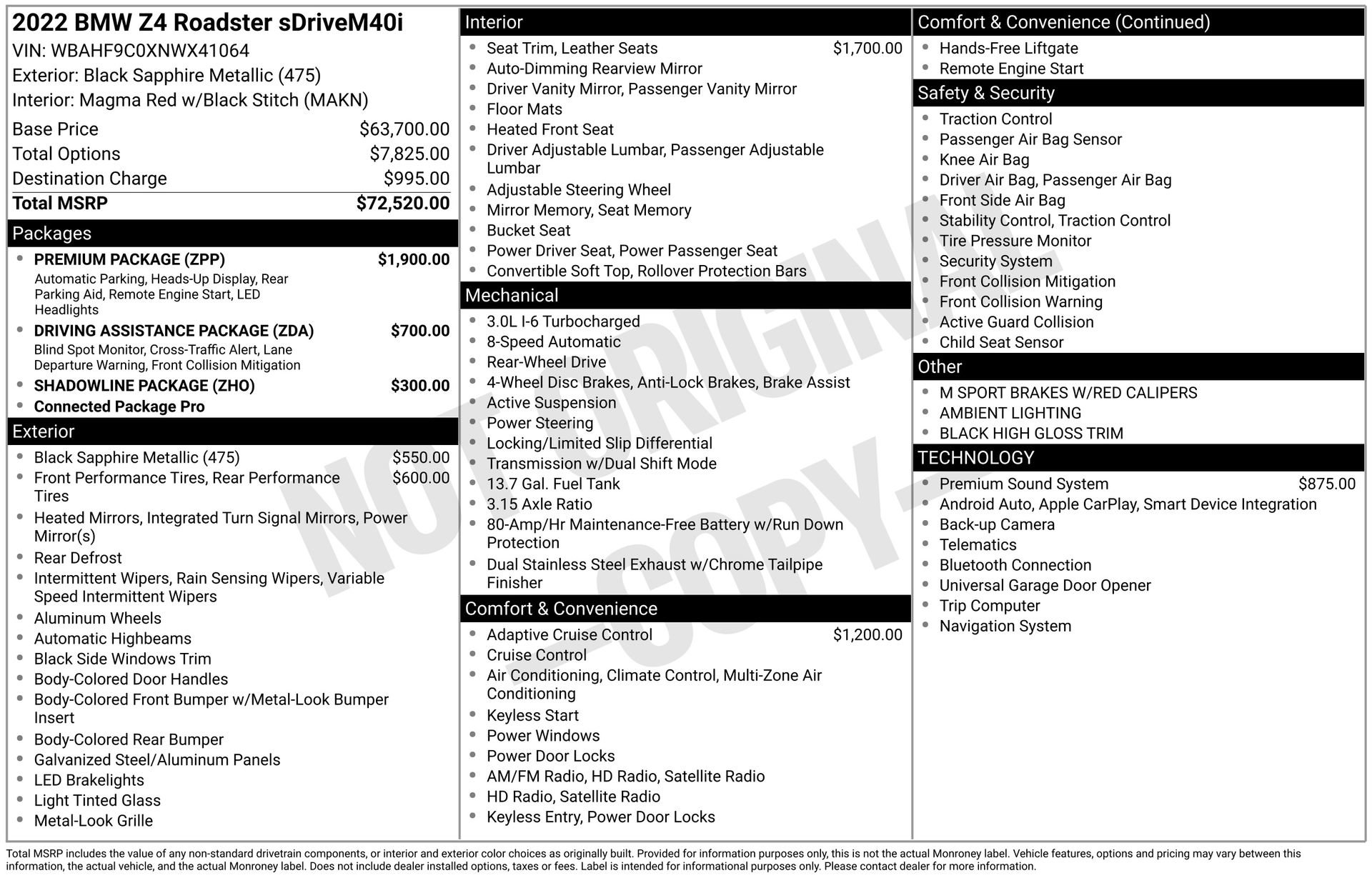 Used 2022 BMW Z4 M40i w/ Premium Package image 15