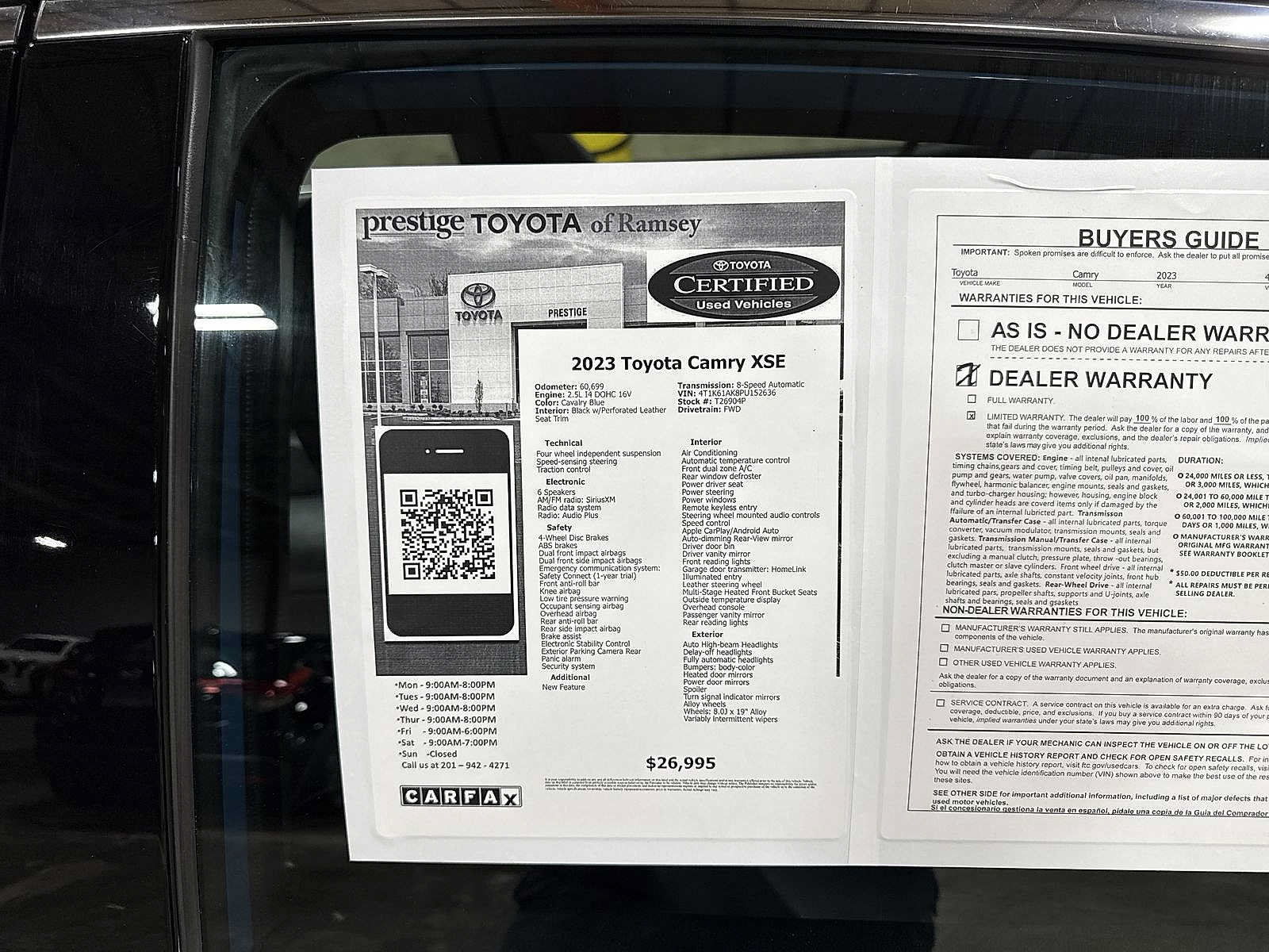 Used 2023 Toyota Camry XSE FWD image 13