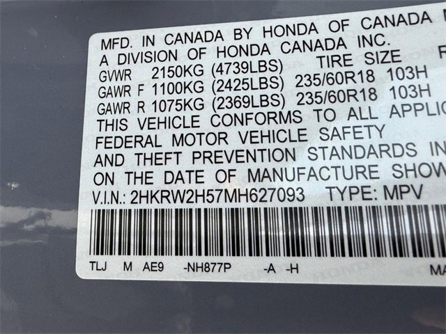 Certified 2021 Honda CR-V EX image 22