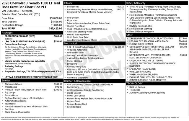 Certified 2023 Chevrolet Silverado 1500 LT Trail Boss w/ Protection Package image 6