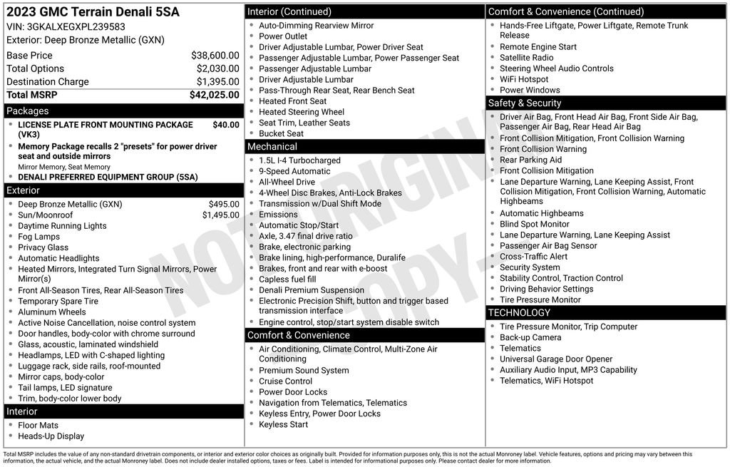 Certified 2023 GMC Terrain Denali AWD/4WD image 2
