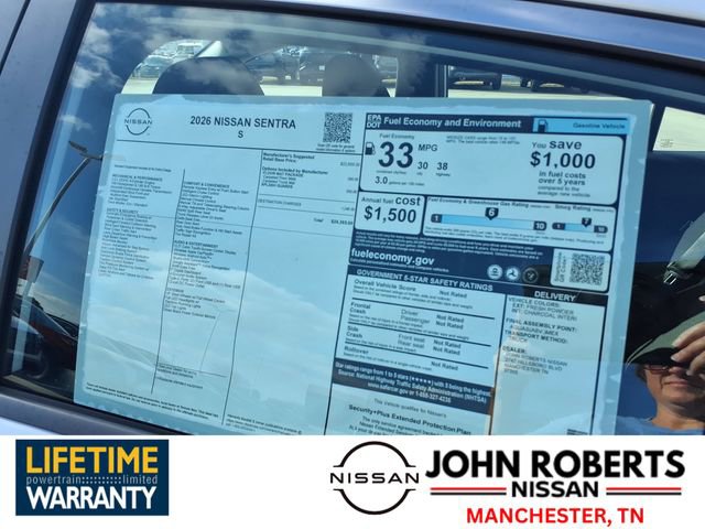 New 2026 Nissan Sentra S w/ Floor Mat Package image 19