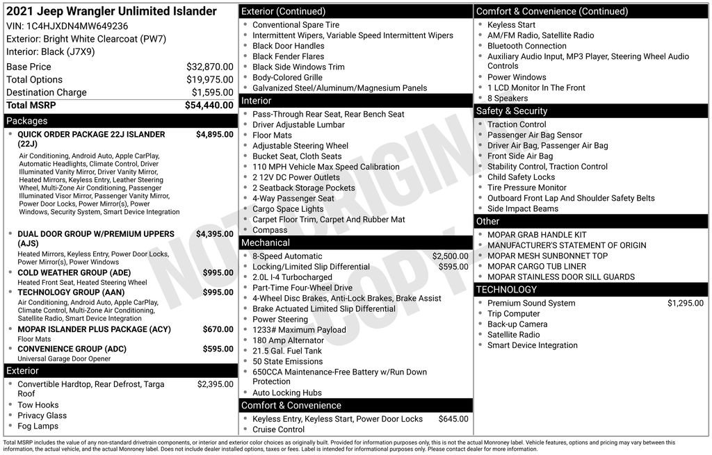 Used 2021 Jeep Wrangler Unlimited Islander AWD/4WD image 25