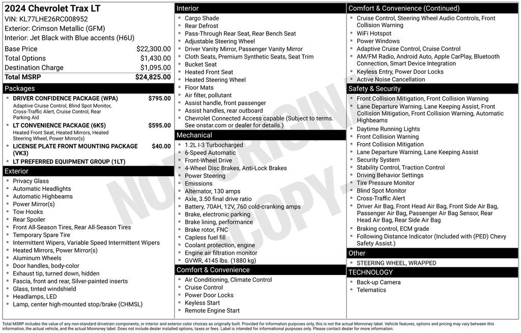 Certified 2024 Chevrolet Trax LT w/ Driver Confidence Package image 4