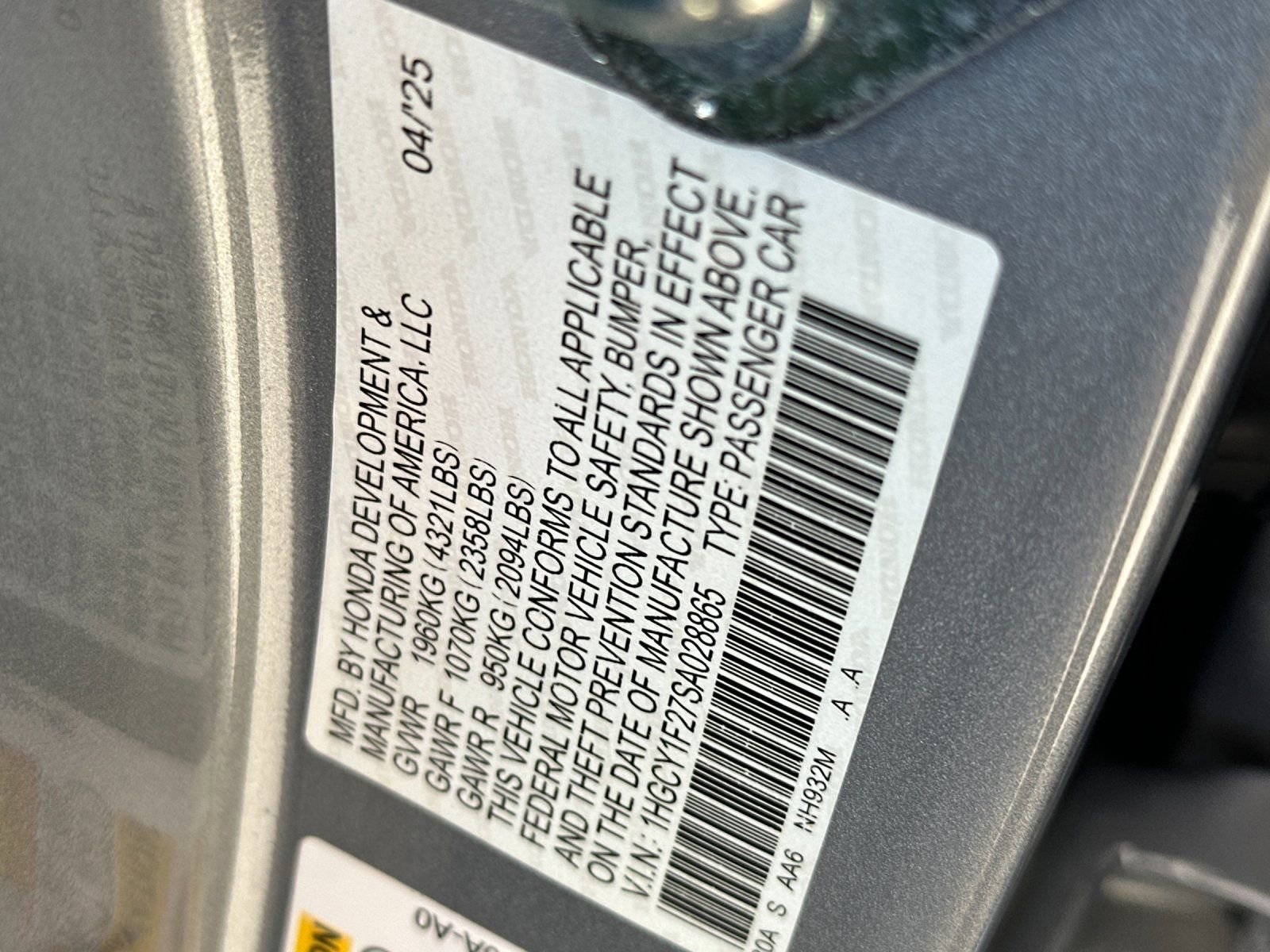 Certified 2025 Honda Accord LX image 27