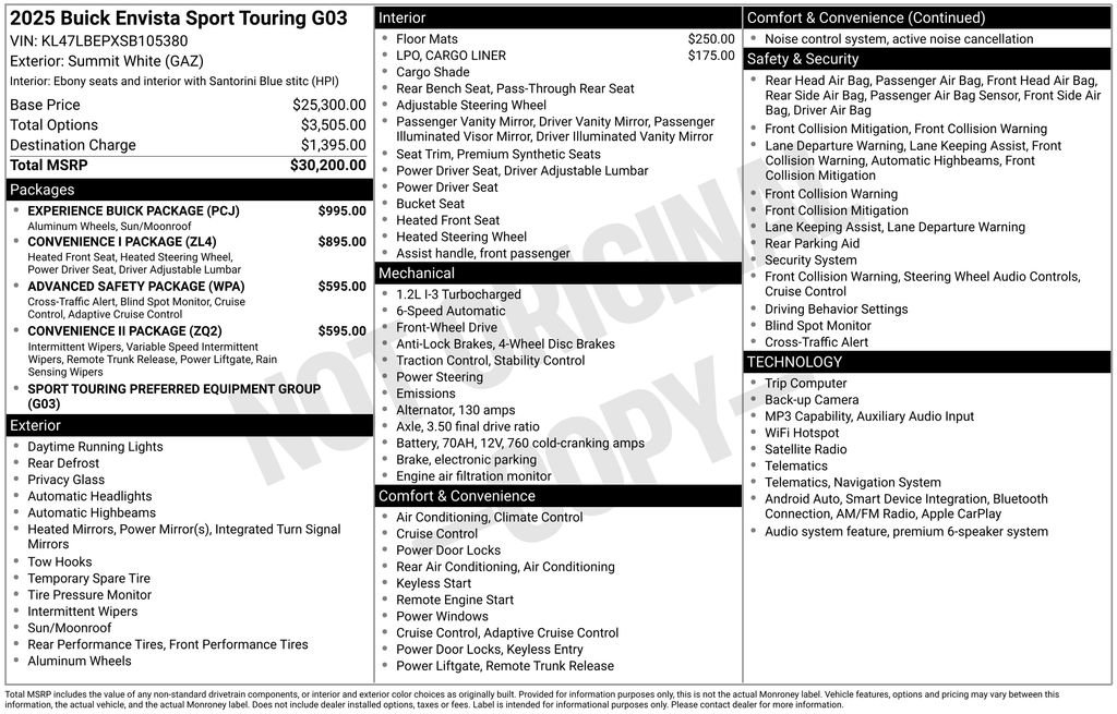 Used 2025 Buick Envista Sport Touring w/ Experience Buick Package FWD image 2
