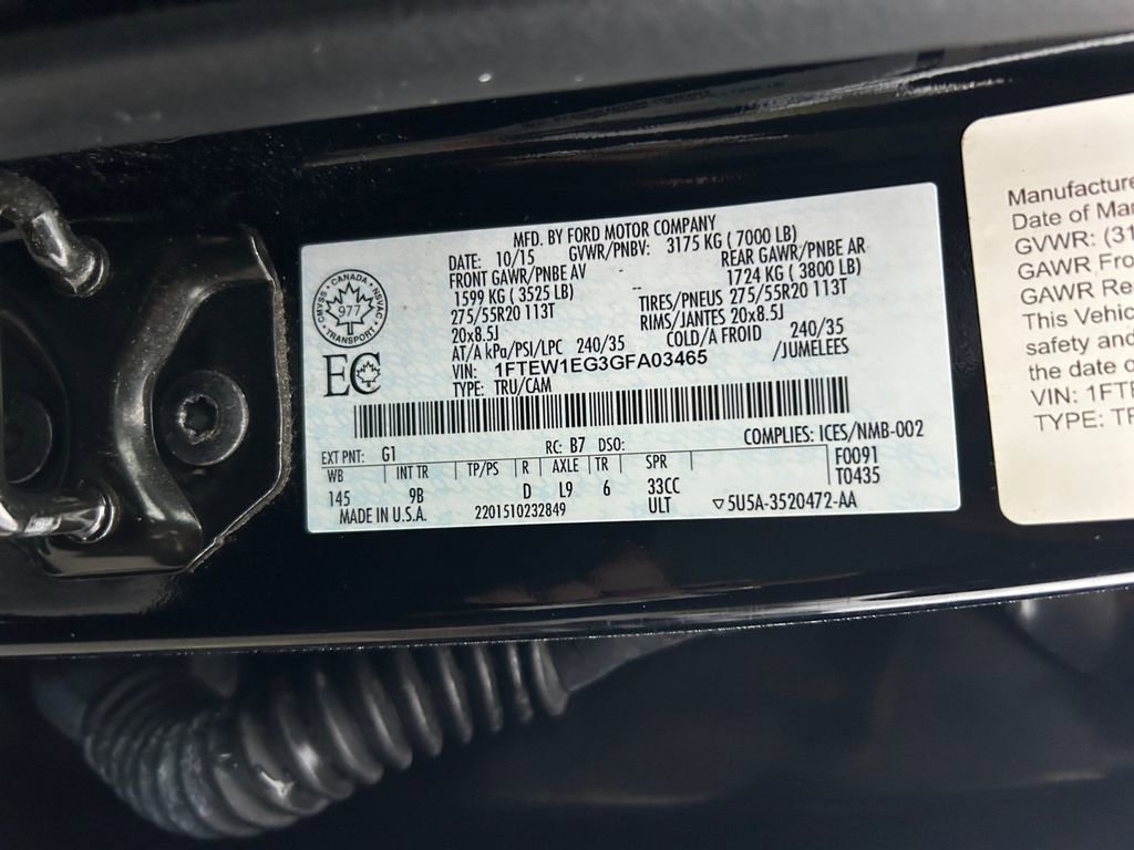 Used 2016 Ford F150 Platinum w/ FX4 Off-Road Package image 34