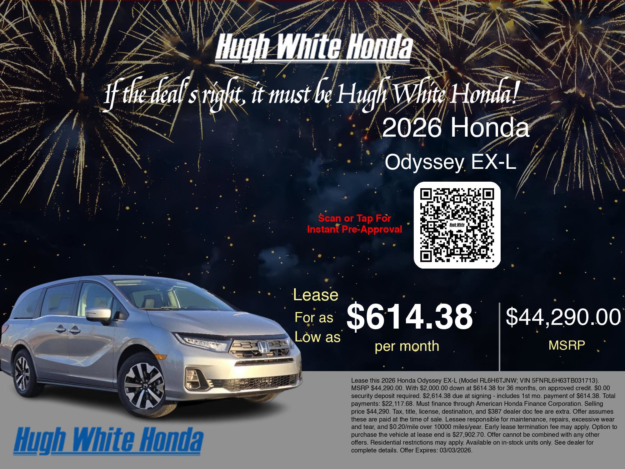 New 2026 Honda Odyssey EX-L image 3