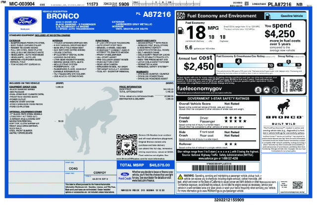 Used 2023 Ford Bronco Black Diamond AWD/4WD image 5