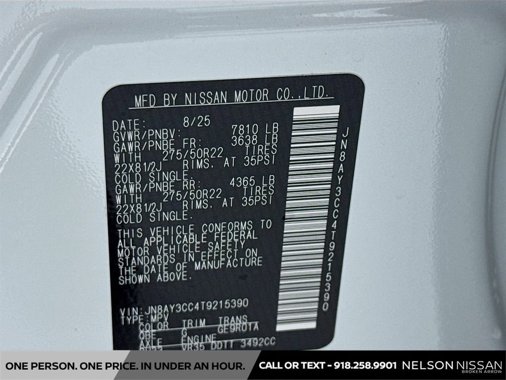 New 2026 Nissan Armada Platinum Reserve image 35