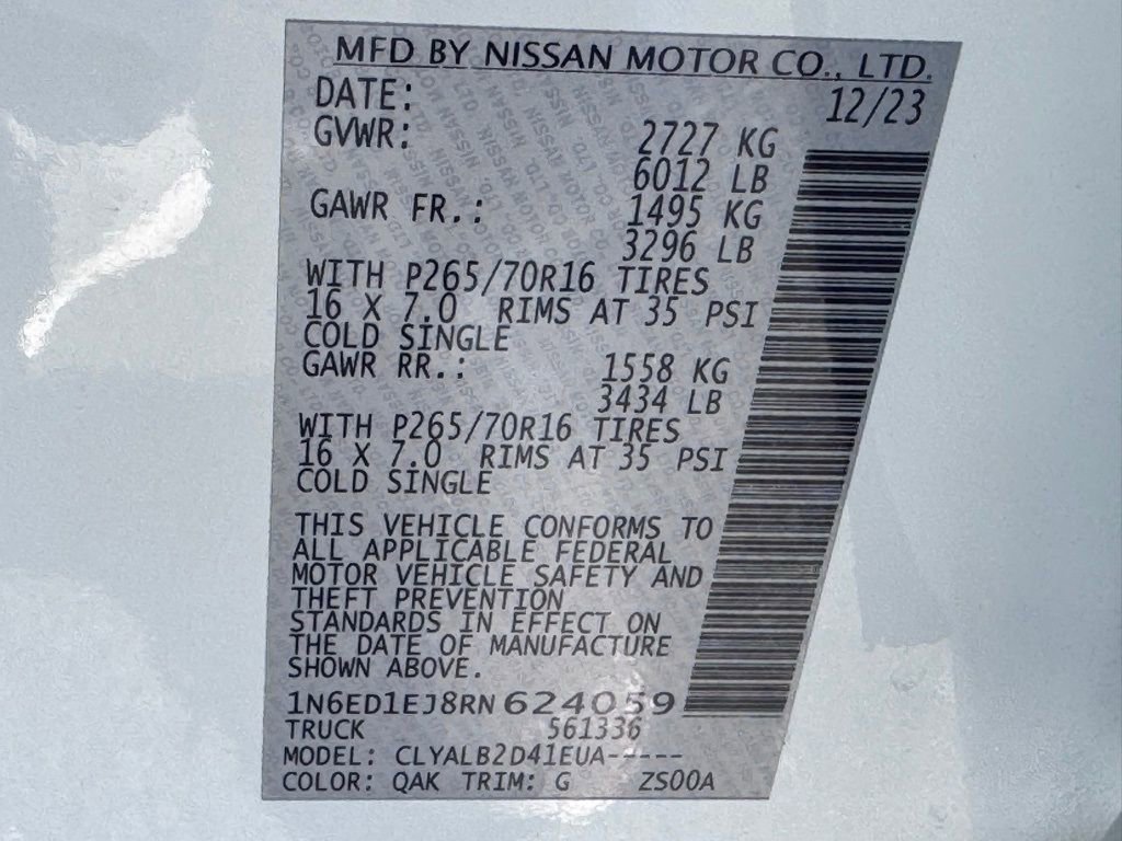 Used 2024 Nissan Frontier SV image 42