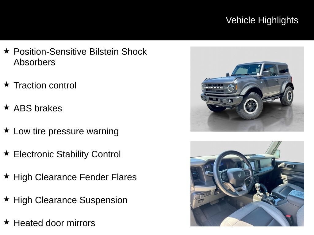 Certified 2022 Ford Bronco Black Diamond w/ Sasquatch Package AWD/4WD image 22