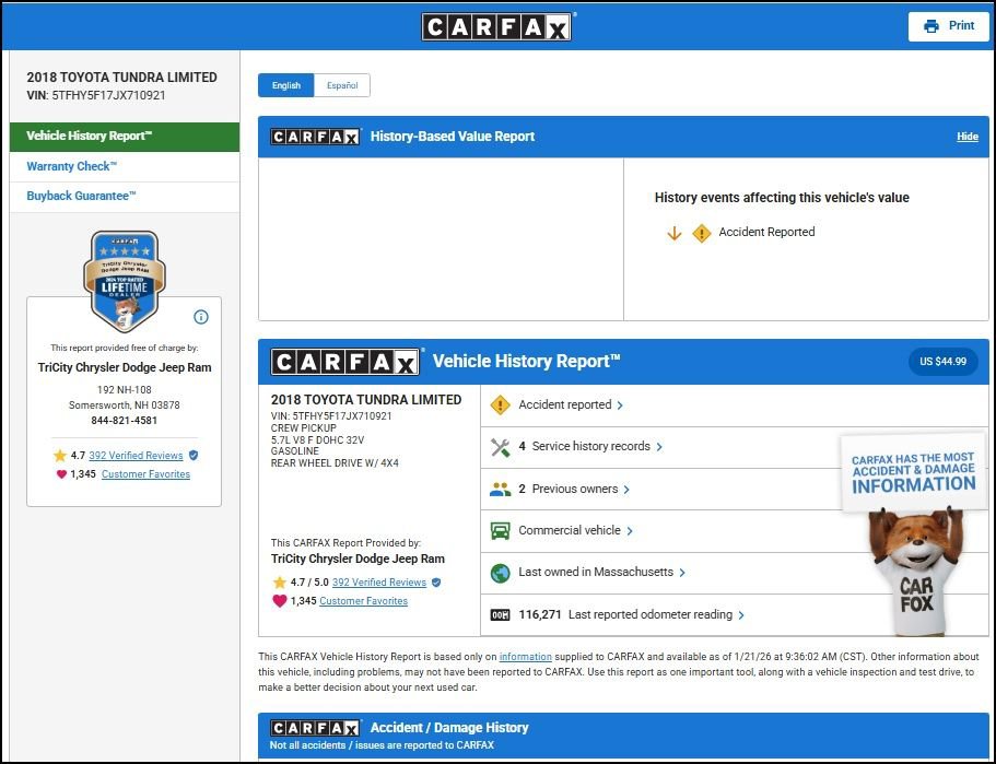 Used 2018 Toyota Tundra Limited w/ Limited Premium Package image 13