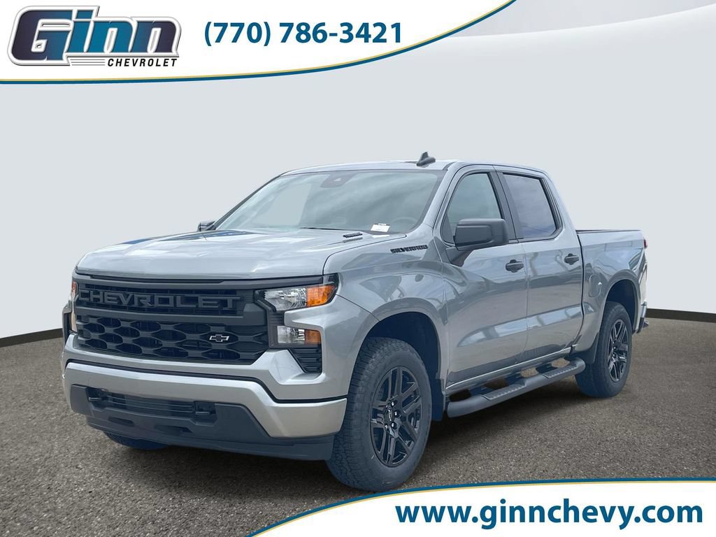 New 2026 Chevrolet Silverado 1500 Custom w/ Turbomax Blackout Package RWD image 1