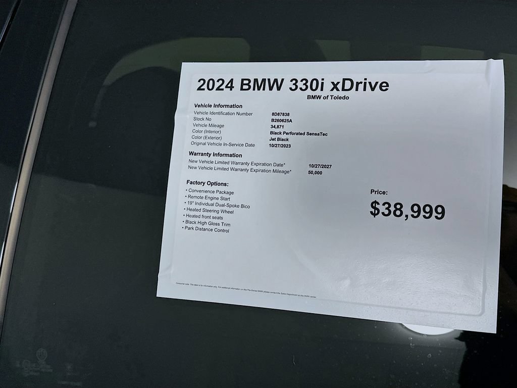 Used 2024 BMW 330i xDrive Sedan w/ Convenience Package AWD/4WD image 12